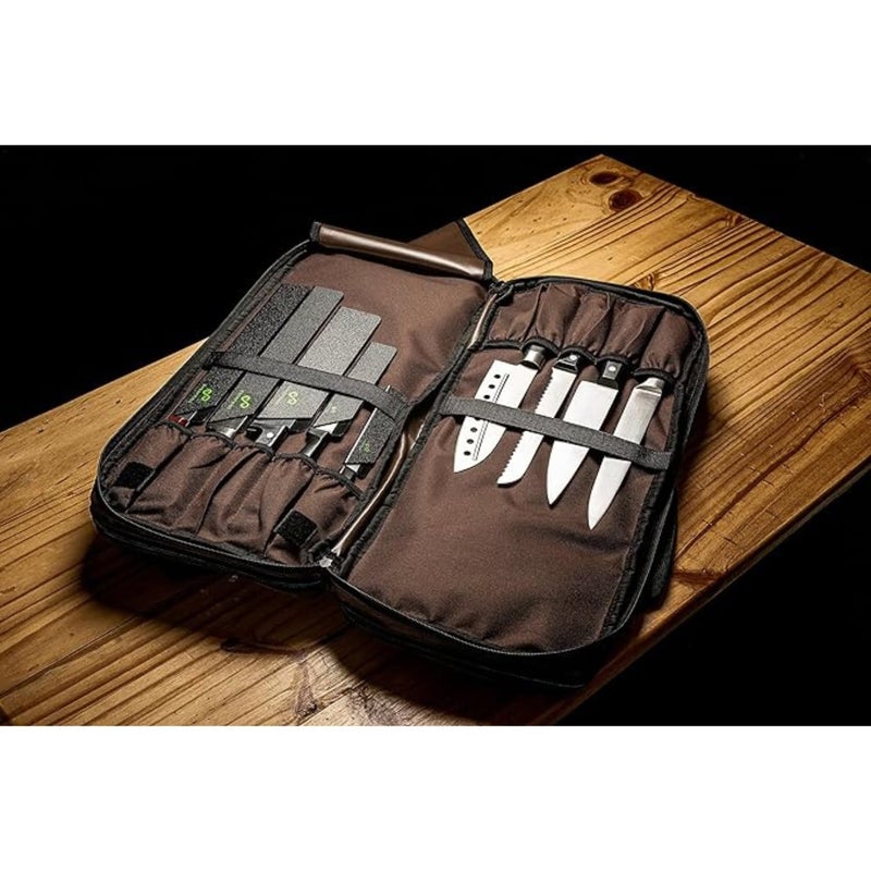 EVERPRIDE Chef Knife Bag Holds 20 Knives PLUS Large Zippered Compartment for Kitchen Tools â€“ Durable, Large Knife Bag for Chefs â€“ Professional Grade and makes a great gift! - Image 3